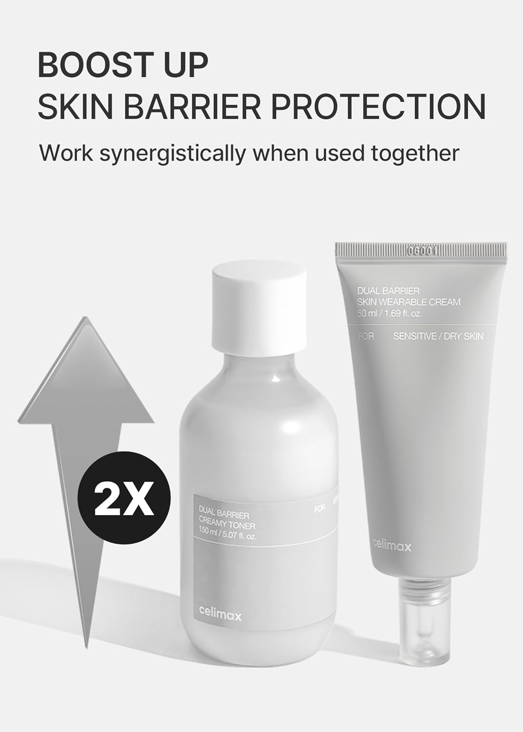 Celimax Dual Barrier Trial Kit Travel Size, Gift Set | With Creamy Toner & Skin Wearable Cream, Travel Size, Mini-Sized Gift Set, Ceramides, Peptide : Beauty & Personal Care