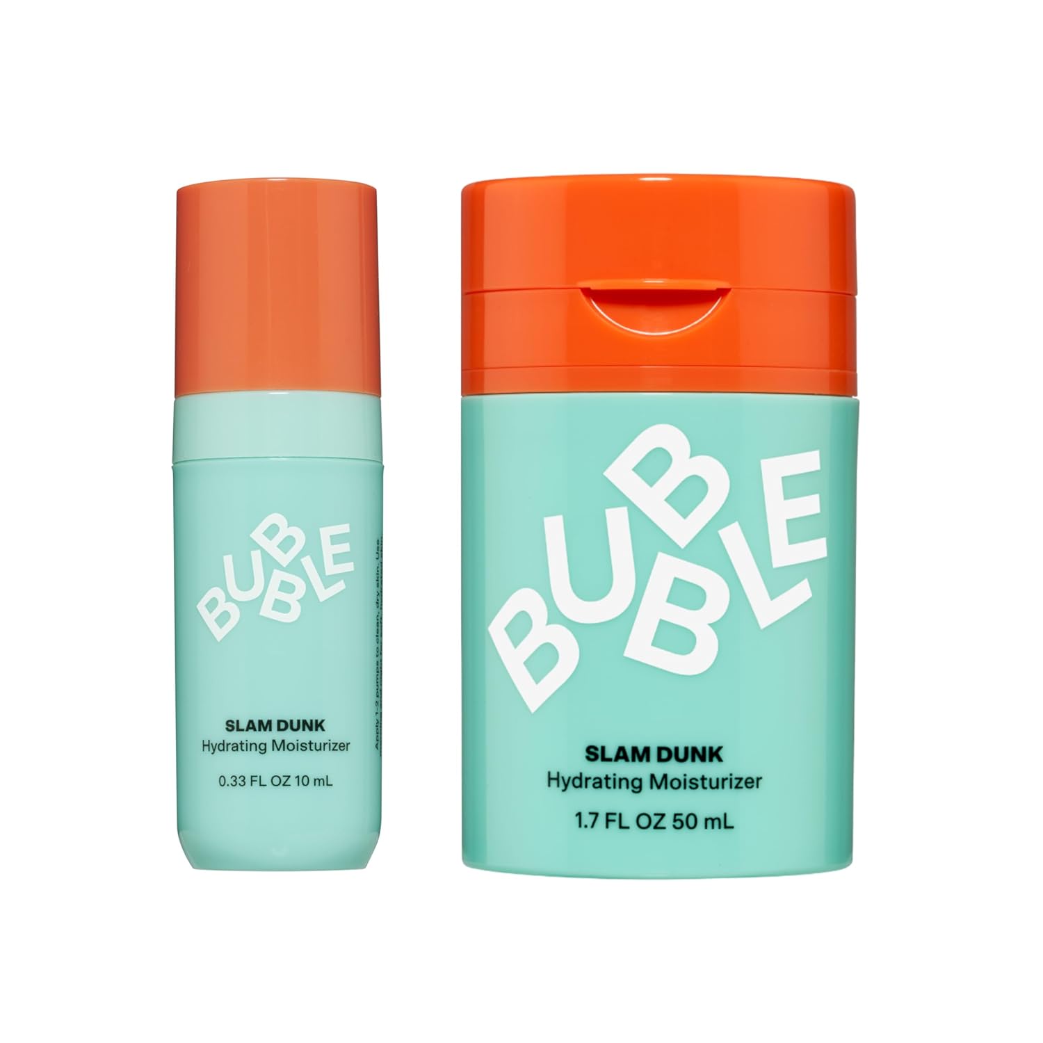 Bubble Skincare Slam Dunk Bundle - Hydrating Face Cream For Dry Skin Made With Vitamin E + Aloe Vera Juice For A Glowing Complexion - Skin Care With Blue Light Protection (50Ml + 10Ml, 2 Count)