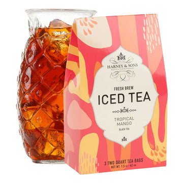 Harney Tropical Mango Fresh Brew Iced Tea, Three 2-Quart Bags