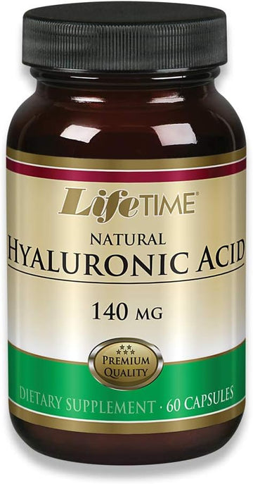 LIFETIME Natural Hyaluronic Acid | Supports Healthy Skin & Joints | Skin Hydration, Joint Lubrication| Made in Our own Facility | 140mg | 60 Capsules