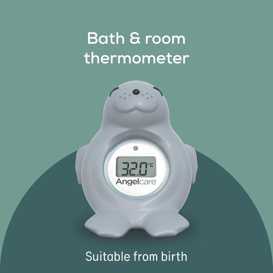 Angelcare Happy Seal Baby Bath Room Thermometer, Grey