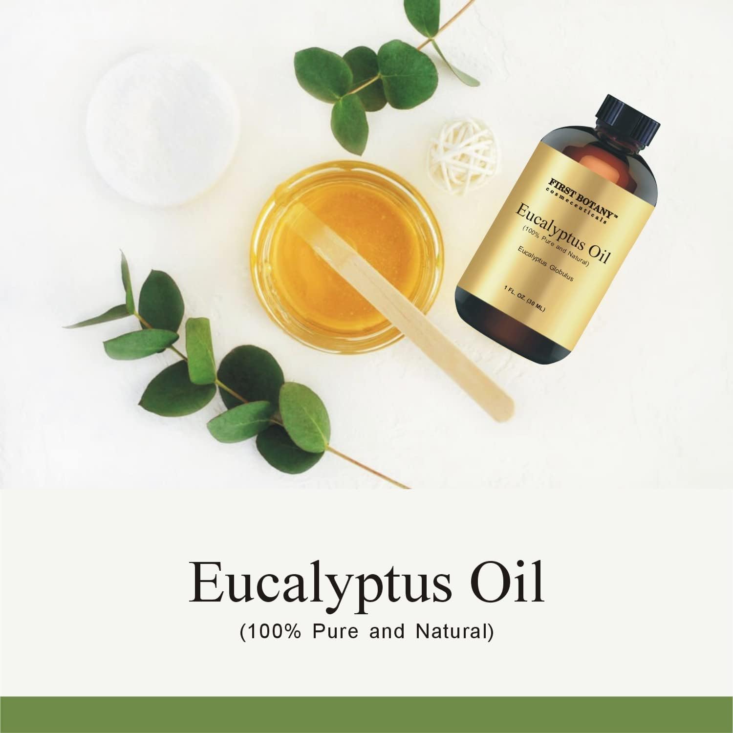 First Botany, 100% Pure Eucalyptus Oil - Premium Eucalyptus Essential Oil for Aromatherapy, Massage, Topical & Household Uses - 1 fl oz (Eucalyptus) : Health & Household