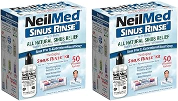 Neilmed Sinus Rinse - A Complete Sinus Nasal Rinse Kit, 50 Count (Pack Of 2)