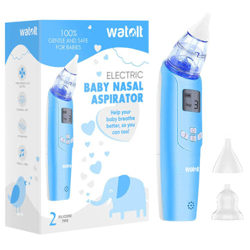 Baby Nasal Aspirator - Electric Nose Suction for Baby - Automatic Booger Sucker for Infants - Battery Powered Snot Mucus Remover for Kids Toddlers