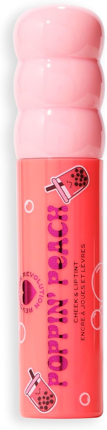 I Heart Revolution Bubble Tea Milky Blush + Lip Tint, Hydrating All-In-One Face Tint Infused With Matcha Green Tea, Vegan & Cruelty-Free, Poppin' Peach : Amazon.co.uk: Beauty
