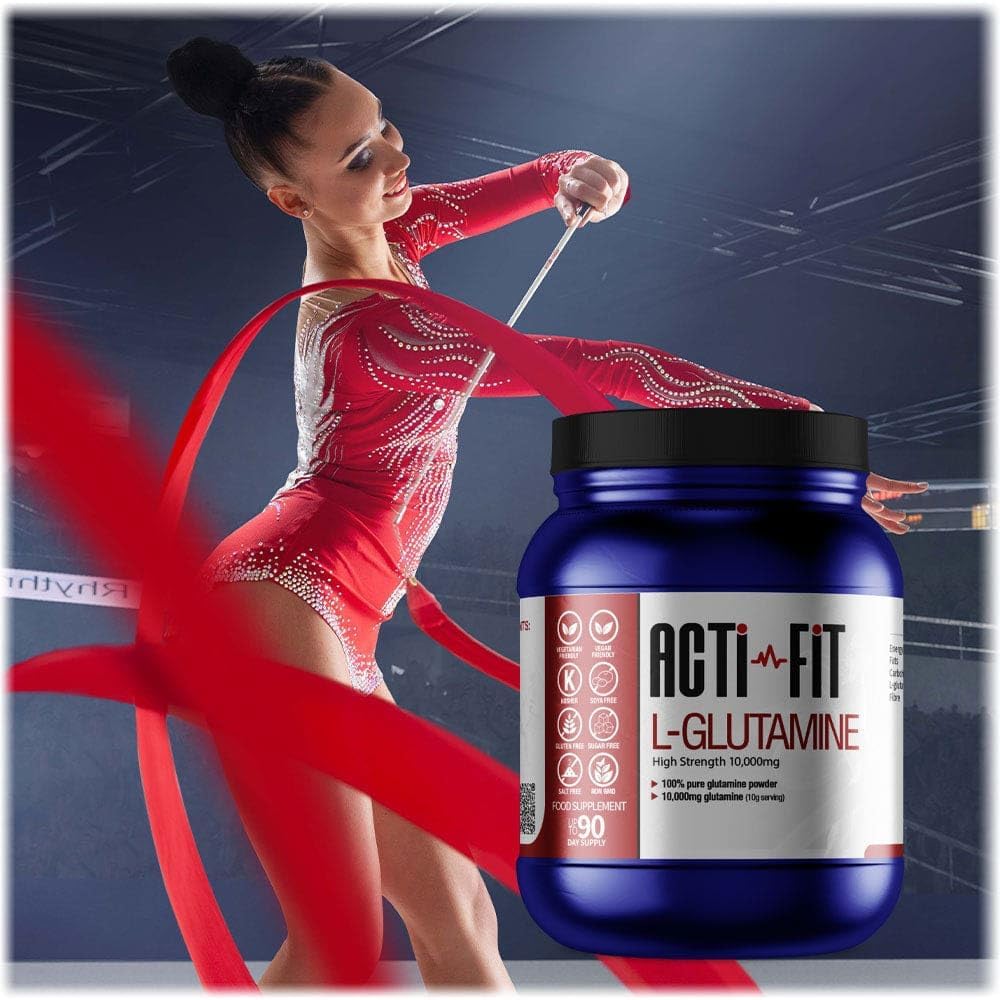Acti-Fit L-Glutamine 10,000Mg - High Strength | 100% Pure Glutamine Powder | Aids Muscle Repair And Growth | Suitable For Vegans