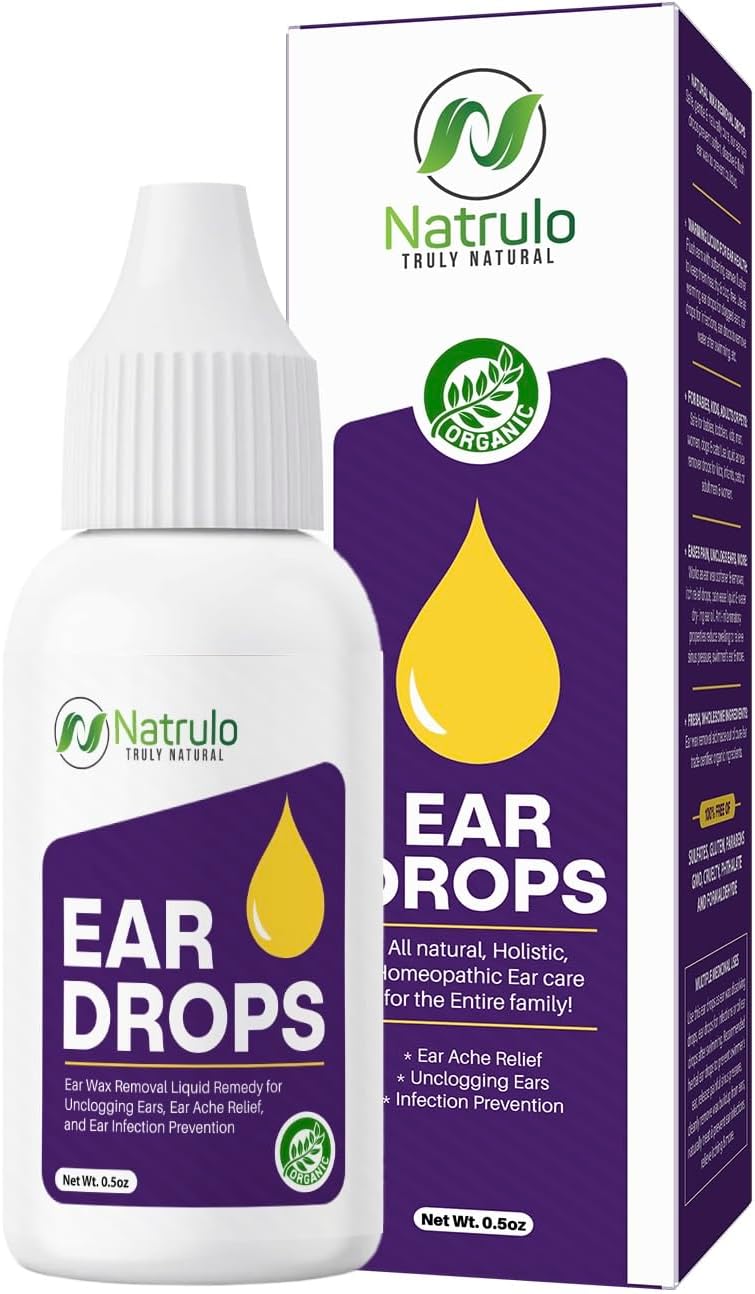 Natural Ear Drops for Ear Infection ? Homeopathic Eardrops for Adults, Kids, Baby, & Pets ? Relieves Ear Aches, Swimmer's Ear, & Loosens Wax ? Kids Safe Ear Health Made in USA