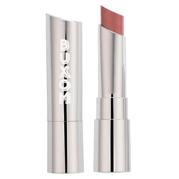Buxom Full-On Plumping Satin Lipstick, Pigment-Rich Creamy Lip Color, Infused With Peptides, Hyaluronic Acid & Sunflower Wax, Satin Finish, Weightless, Cruelty Free