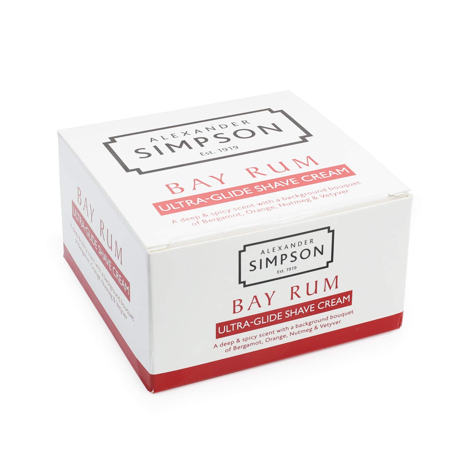 Alexander Simpson Est. 1919 Ultra-Glide Shave Cream 180Ml (Bay Rum) Simpsons Shaving Cream