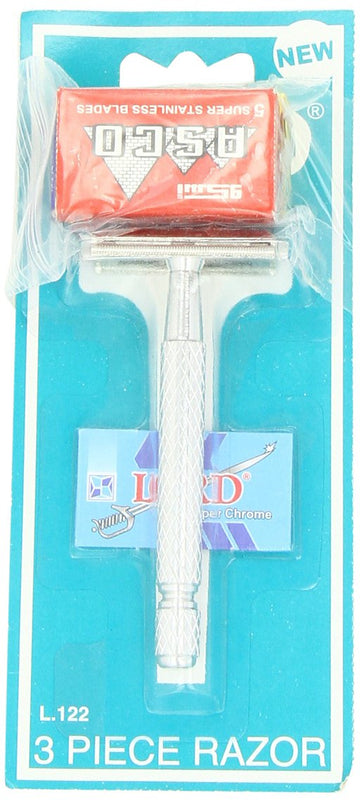 Lord Tech Double Edge Safety Razor + 15 Blades Shark Asco Bigben