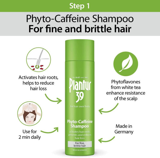 Plantur 39 Caffeine Shampoo Conditioner And Tonic Prevents And Reduces Hair Loss | For Fine Brittle Hair | Unique Galenic Formula Supports Hair Growth | 250Ml Shampoo | 150Ml Conditioner | 200Ml Tonic