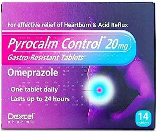 Pyrocalm Control Gastro-Resistant Tablets 20Mg, 14 Tablets, Pack Of 1