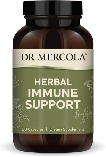 Dr. Mercola Herbal Immune Support, 30 Servings (90 Capsules), Dietary Supplement, Supports Immune Heath and Detoxification Processes, Non-GMO