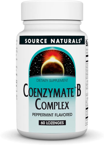 Source Naturals Coenzymate B Complex, Peppermint Flavor That Melts In Mouth - B Vitamins - 60 Lozenges