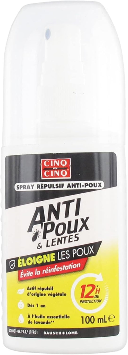 Cinq Sur Cinq Anti-Lice Protection Repellent Spray 12H 100Ml
