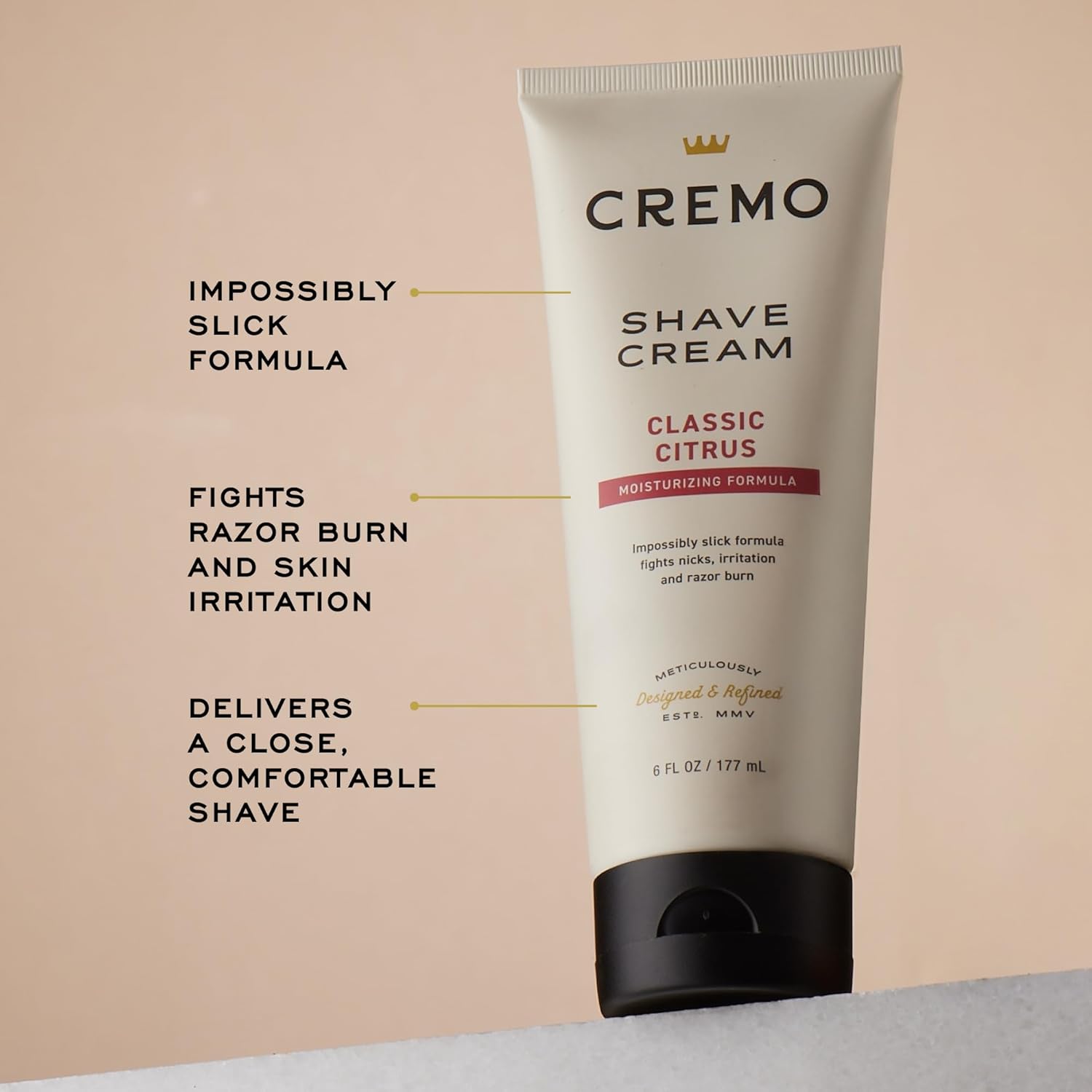 Cremo Original Shave Gift Set For Men, Includes Impossibly-Slick 6 Oz Shaving Cream, Chrome Barber Grade Razors For Men And Four Razor Blades Refills : Beauty & Personal Care