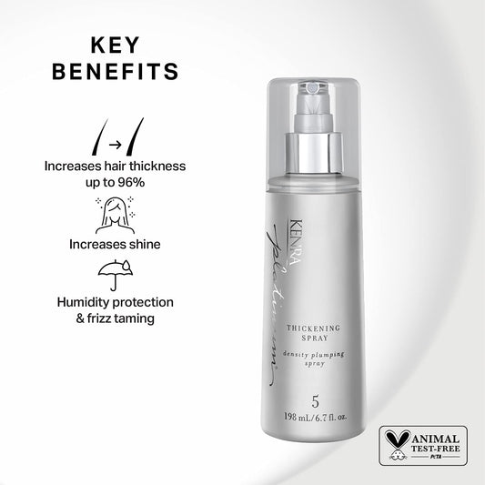 Kenra Platinum Thickening Spray 5 | Volumizing Styler | Density Plumping Spray | Increases Hair Thickness Up To 96% | Humidity Protection & Frizz Taming | All Hair Types