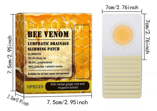 Bee Venom Detox- Slimming & Lymphatic Drainage Patch,Lymphatic Drainage Patches for Weight Loss(10 Pieces)