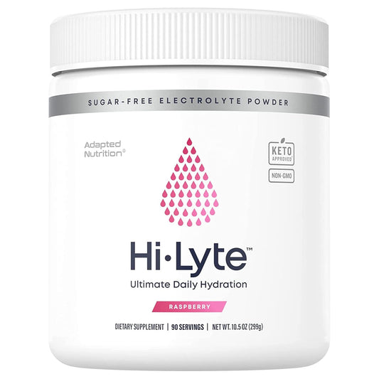 Hi-Lyte Electrolyte Powder, Daily Hydration Supplement Drink Mix, 90 Servings (Raspberry) | Plus Hi-Lyte Pro Hydration Packets, 16 Individual Drink Packets (Acai Berry)