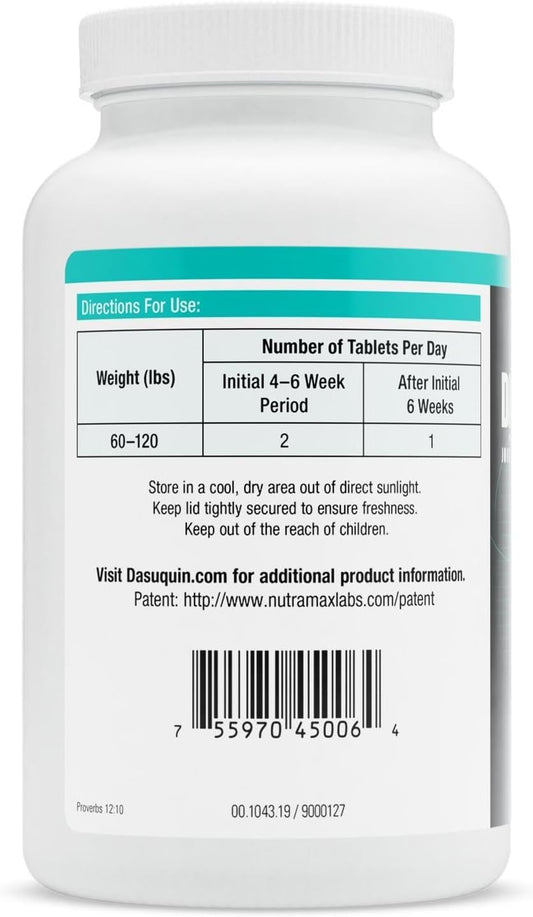 Nutramax Laboratories Dasuquin Joint Health Supplement For Large Dogs - With Glucosamine, Chondroitin, Asu, Boswellia Serrata Extract, And Green Tea Extract, 84 Chewable Tablets
