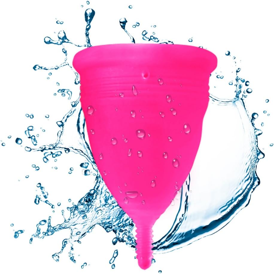 Blossom Menstrual Cup, Say No to Tampons | Get Blossom Cups for Menstrual Days| Period Cup, Reusable Menstrual Cup, Silicone Cup (Large, Solid Pink)