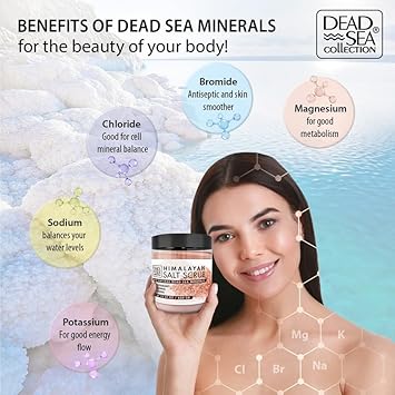 Dead Sea Collection Argan Salt Scrub – Exfoliating Body Scrub For Women – Moisturizing And Nourishing Skin – With Pure Oils And Dead Sea Minerals (23.28 Oz) : Beauty & Personal Care