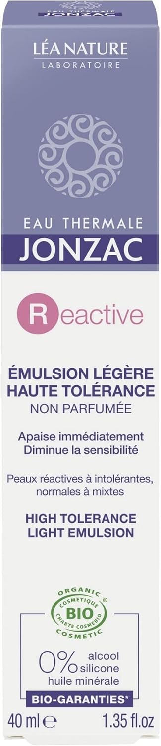 Eau Thermale Jonzac Organic Cosmetic Reactive High Tolerance Light Cream, 40 Ml