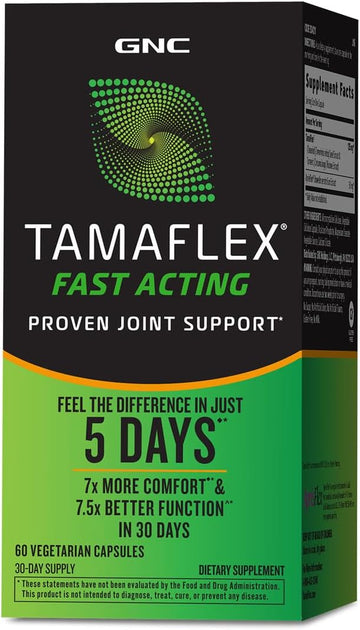 Gnc Tamaflex Fast Acting, 60 Vegetarian Capsules, Joint Support