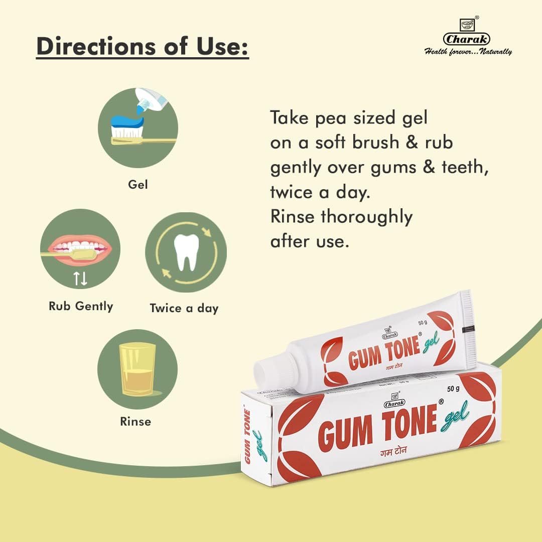 Charak Pharma Gumtone Gel For Oral And Dental Problems - 50 G