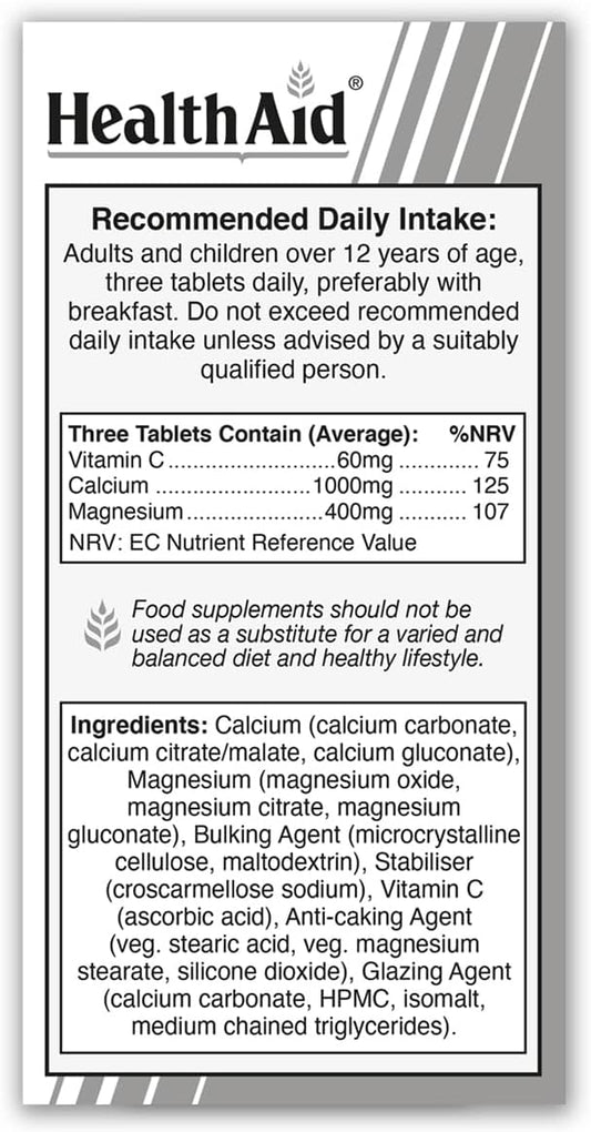 Healthaid Magnesium & Calcium - 90 Tablets