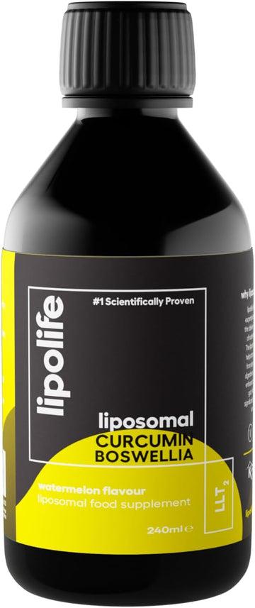 Liposomal Boswellia, Curcumin And Hydroxytyrosol 240Ml - Lipolife Llt2. Formulated With Aqualox, C3 Complex And Hytoliv. Advanced Nutrient Delivery For Athletes. Higher Absorption