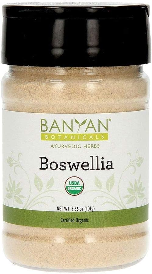 Banyan Botanicals Boswellia Powder â€“ Organic Indian Frankincense Resin Â­Â­â€“ Ayurvedic Joint Support for Healthy and Comfortable Movement* â€“ Spice Jar â€“ Non-GMO, Sustainably Sourced, Vegan