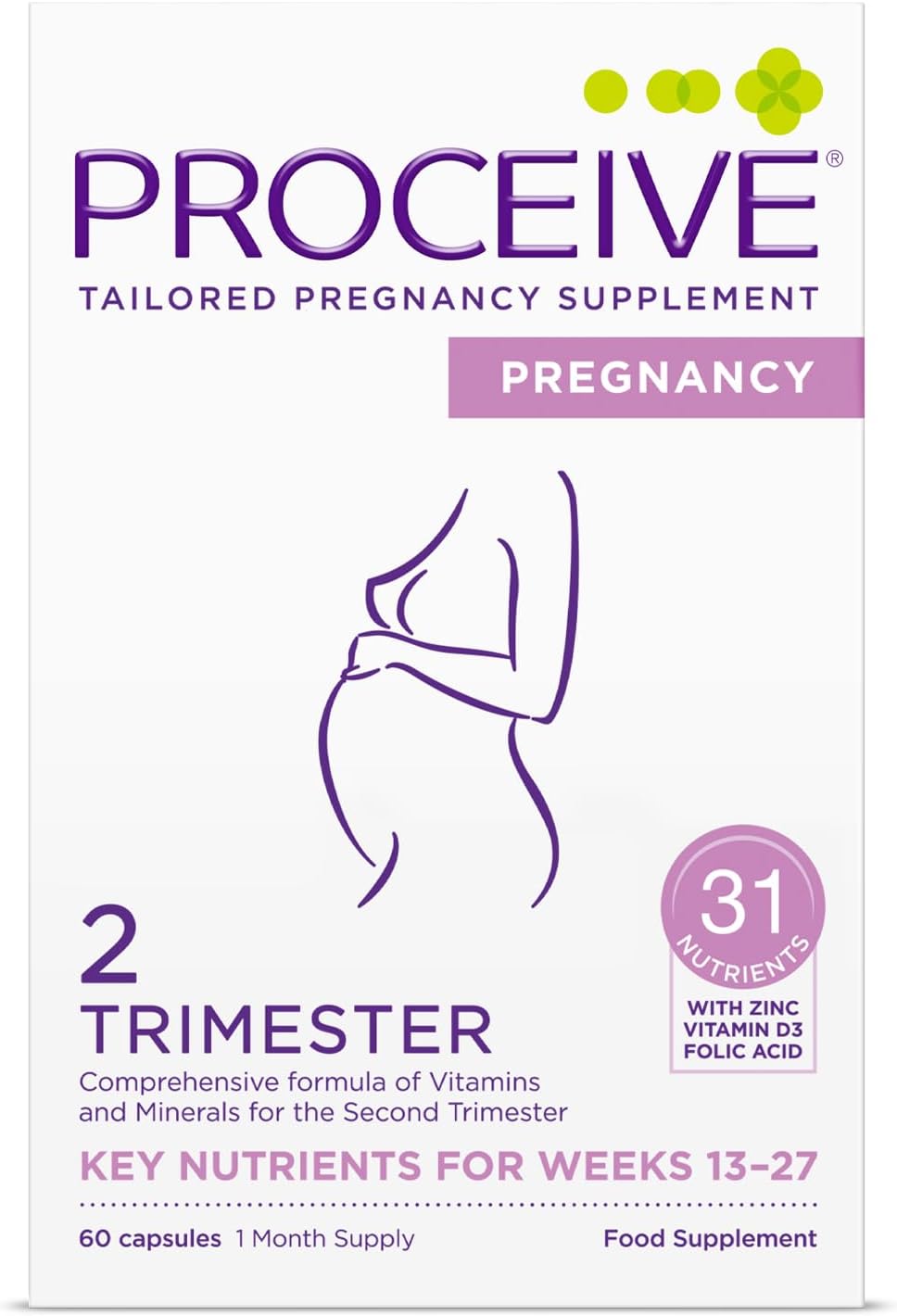 Proceive® Every Mum - Womens Multivitamins Complex With 23 Essential Nutrients - Daily Supplements For Energy, Immunity & Vitality Support - Vegan-Friendly With B12, Iron & Coq10-60 Capsules