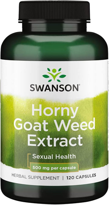 Swanson Horny Goat Weed Extract 500 Milligrams 120 Capsules