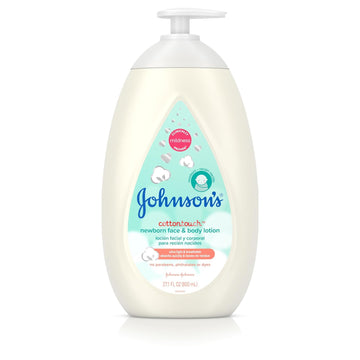 Johnson'S Baby Cottontouch Newborn Baby Face And Body Lotion, Hypoallergenic And Paraben-Free Moisturization For Baby'S Sensitive Skin, Made With Real Cotton, 27.1 Fl. Oz