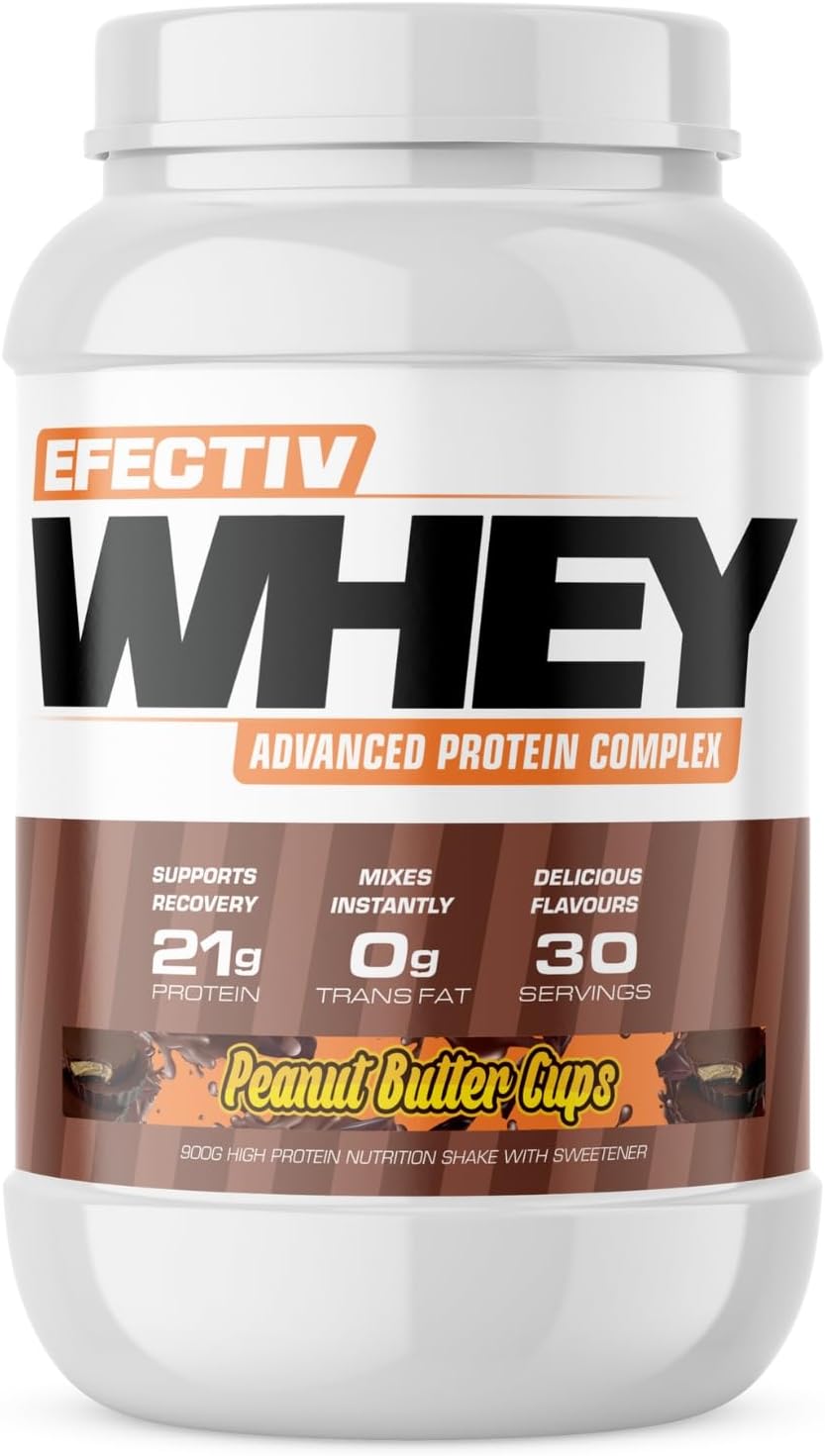 EFECTIV Whey Protein 900g (Peanut Butter Cups) : Amazon.co.uk: Health & Personal Care