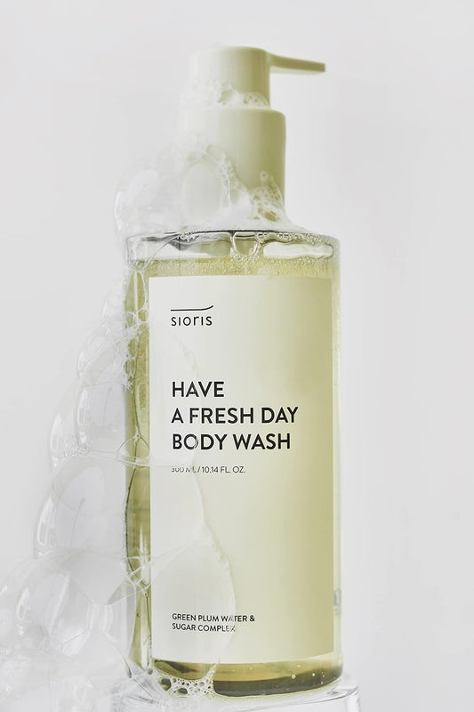 Sioris Have A Fresh Day Body Wash 300Ml 10.14Floz Contain Natural Sulfactant Aha Bha Slightly Acid Sugar Vitamin Cleanser For Sensitive And Dry Skin Good For Family Body Care Korean Skin Care