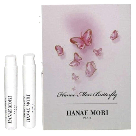 2 Hanae Mori Butterfly Edt Spray Sample Perfume Travel Vial .04 Oz/ 1.2 Ml Each Lot