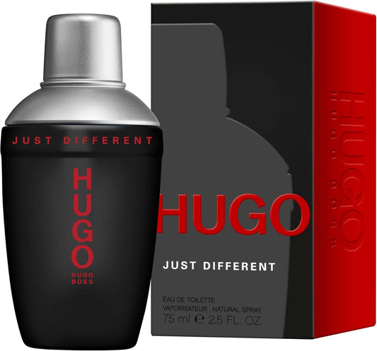 Hugo Just Different - Eau De Toilette For Him - Aromatic Fragrance With Notes Of Iced Mint, Freesia, Basil, And Cashmeran - Medium Longevity - 75Ml
