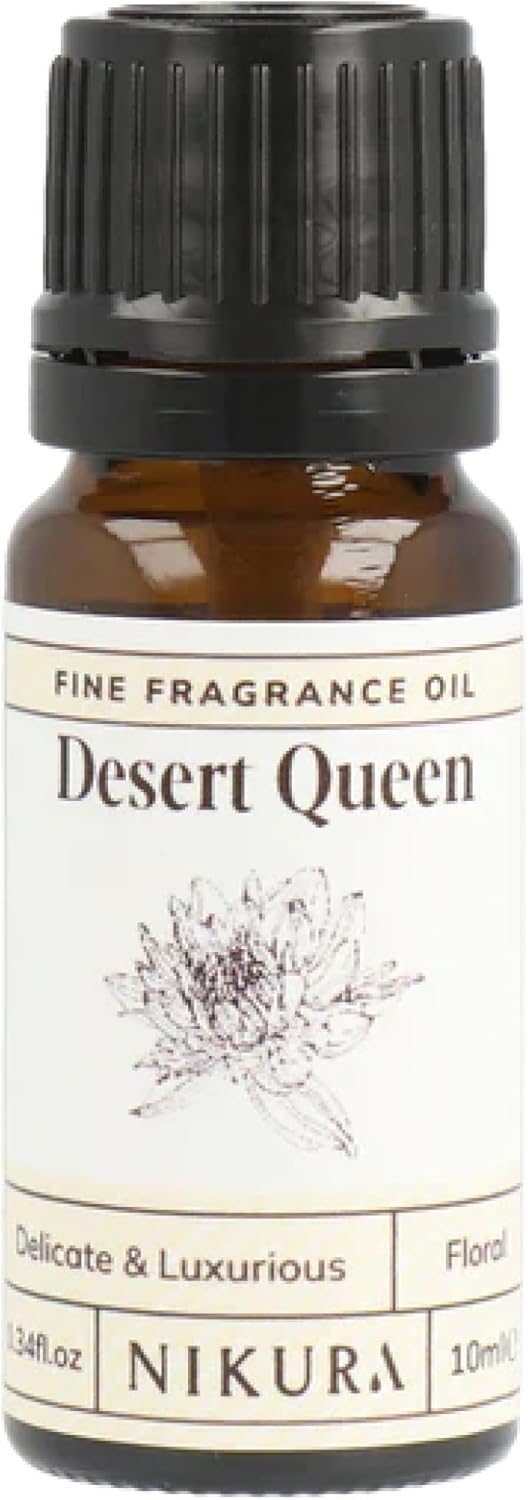 Nikura Desert Queen Fine Fragrance Oil - 10Ml | Perfect For Soap Making, Candle Making, Wax Melts, Diffuser, Burner | Great For Use In Bath Bombs, Perfume Oil, Perfume Scents | Vegan & Uk Made