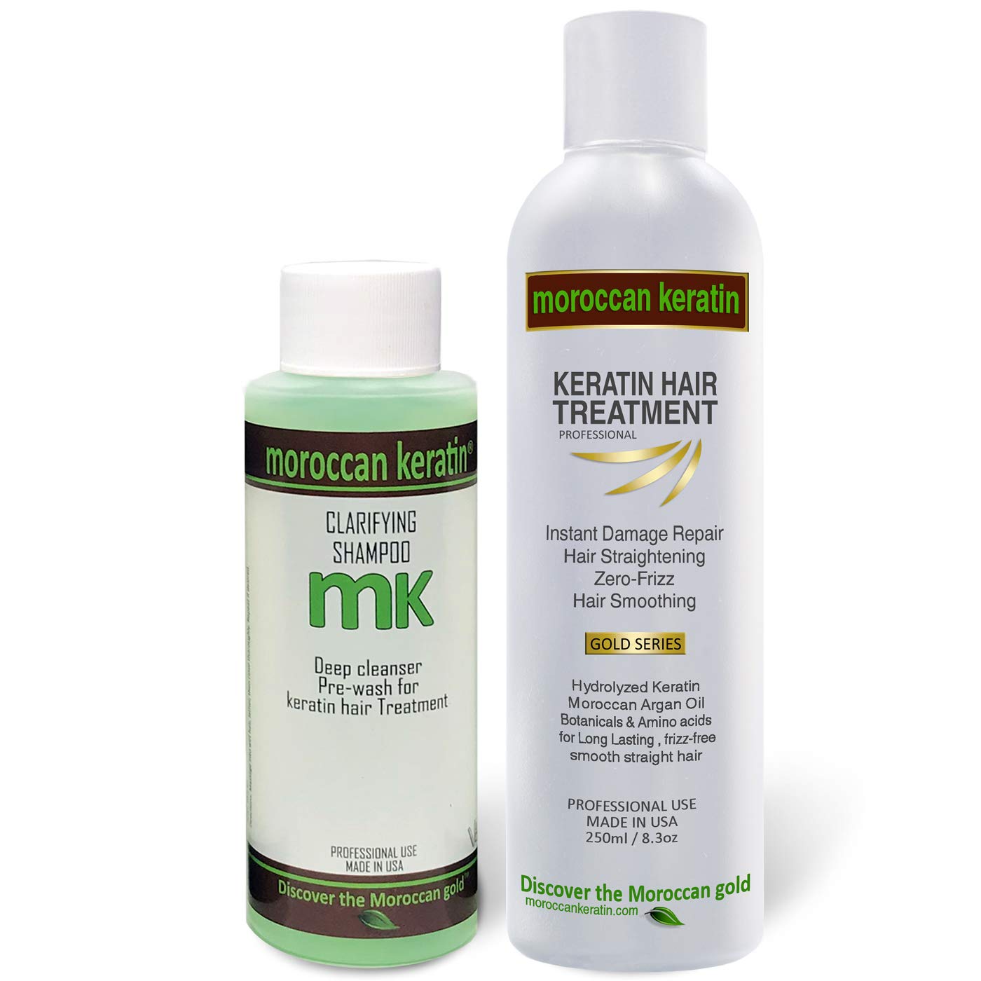 Gold Series Brazilian Keratin Hair Treatment Blowout Straightening Complex Global Kit With Argan Oil Proven And Fast Formula Natural Organic Results With Clarifying Shampoo Keratina