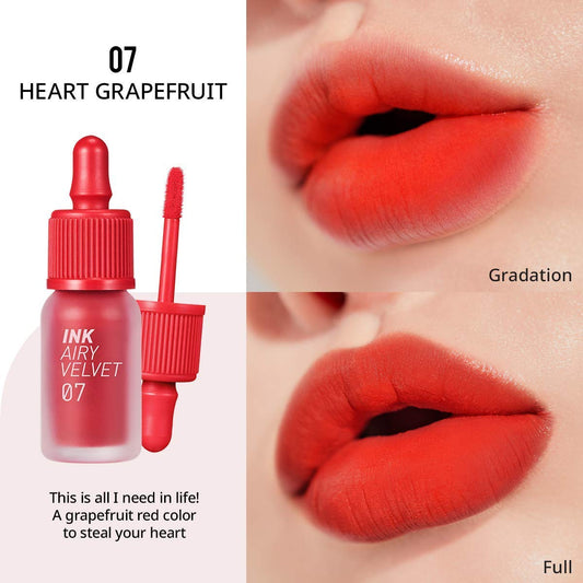 Peripera Ink Airy Velvet Lip Tint, Liquid Lip (0.14 Fl Oz, 007 Heart Grapefruit)