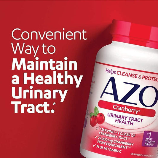 Azo Uti Pain Relief Bundle – Azo Uti Test Strips 3Ct, Azo Urinary Pain Relief 24Ct, Azo Cranberry Supplement 100Ct