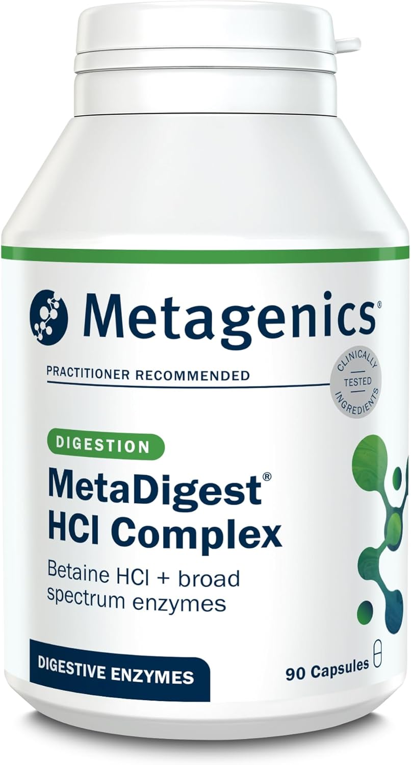 Metagenics Metadigest Hci Complex - Hci + Broad Spectrum Digestive Enzymes - Supports Digestion - 90 Capsules
