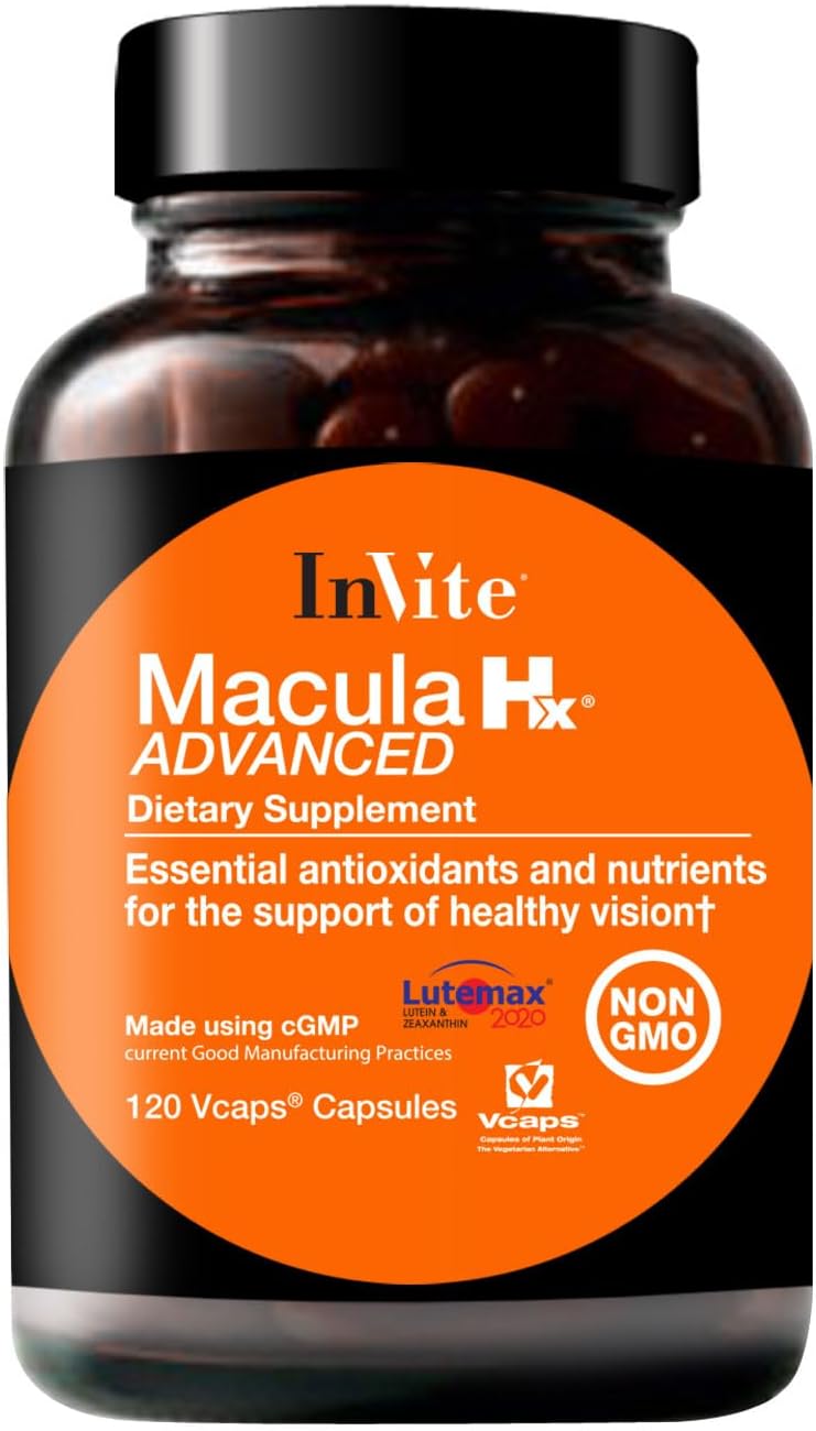Invite Health Macula Hx Advanced® - Provides Carotenoids, Vitamins, Minerals and Berry Extracts to Support Overall Vision Health - 120 Vegetarian Capsules
