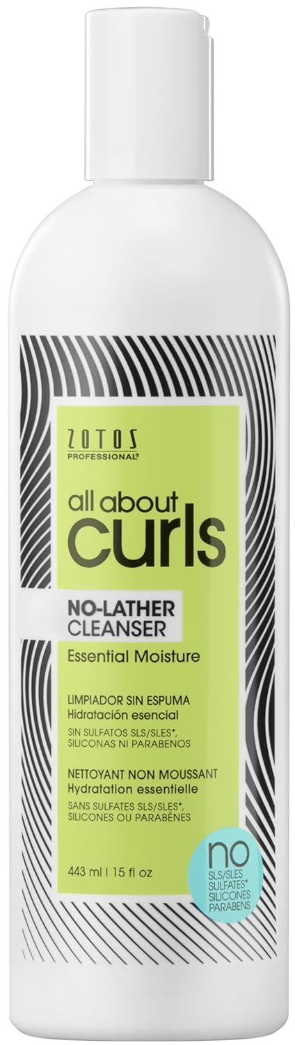 All About Curls No-Lather Cleanser Shampoo | Essential Moisture | Gentle Cleansing | Suds-Free | All Curly Hair Types