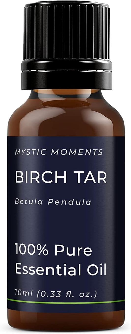 Mystic Moments | Birch Tar Essential Oil 10ml - Pure & Natural oil for Diffusers, Aromatherapy & Massage Blends Vegan GMO Free