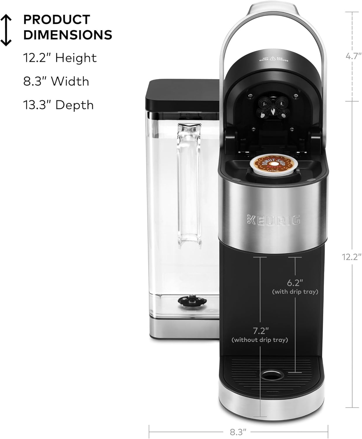 Keurig® K-Supreme Plus Single Serve K-Cup Pod Coffee Maker, MultiStream Technology, Stainless Steel: Home & Kitchen