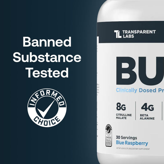 Transparent Labs Bulk Pre Workout Powder - Naturally Sweetened Advanced Pre-Workout Formula For Muscle Building And Strength - 30 Servings, Strawberry Kiwi