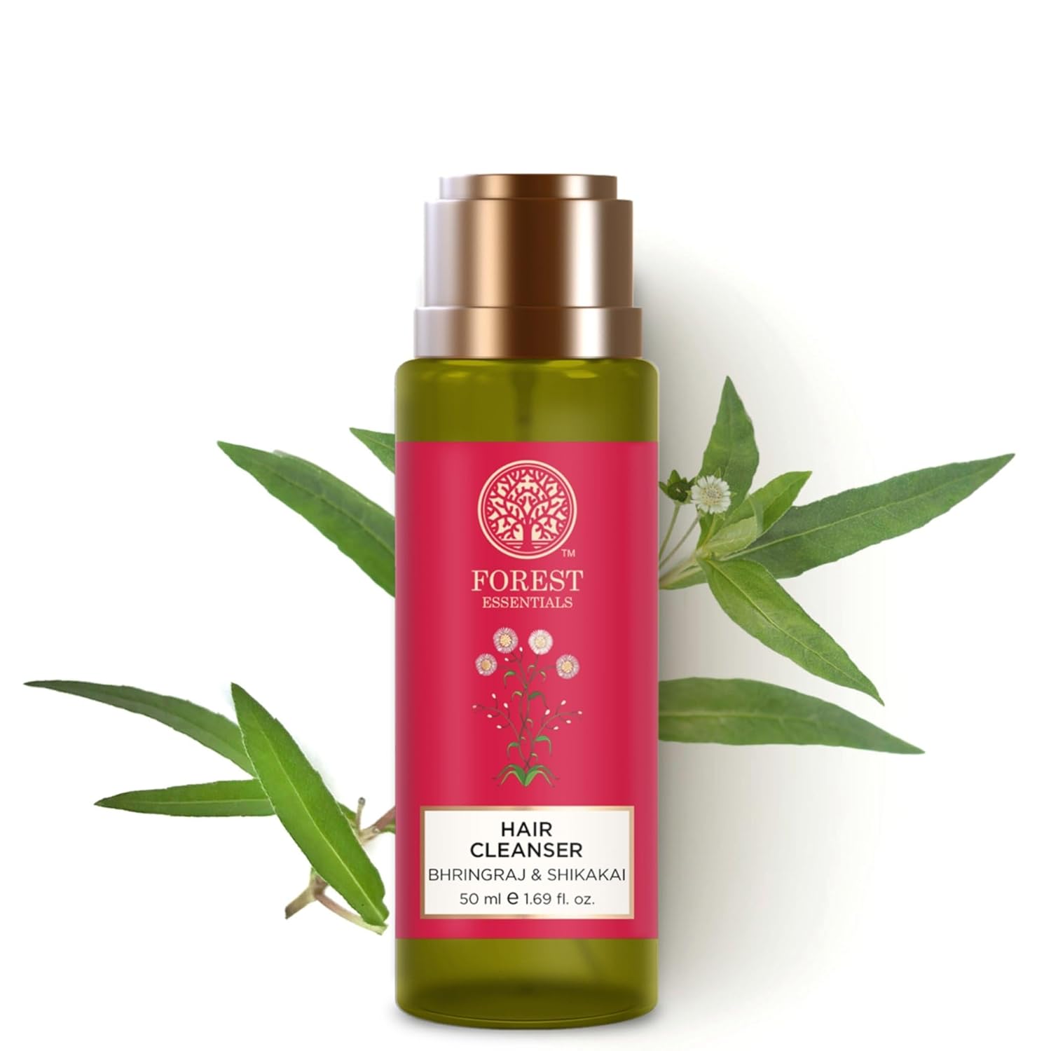 Forest Essentials Bhringraj & Shikakai Hair Cleanser, 50Ml, Unscented, Green, Unisex, Adults, Hair Thinning, Hair Loss, Dandruff